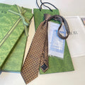 Gucci Style Men's GG Diamond Jacquard Silk Tie