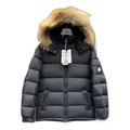 Moncler Fur-Trim Hooded Short Puffer Jacket – Black Cropped Premium Down