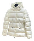 Moncler Fitted Hooded Short Puffer Jacket – Ivory Cropped Fitted Premium Down