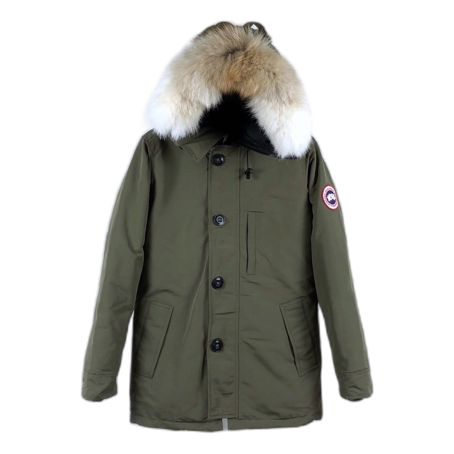 Canada Goose Chateau Fur-Trim Parka – Military Green 625-Fill Down Coyote Fur Hood