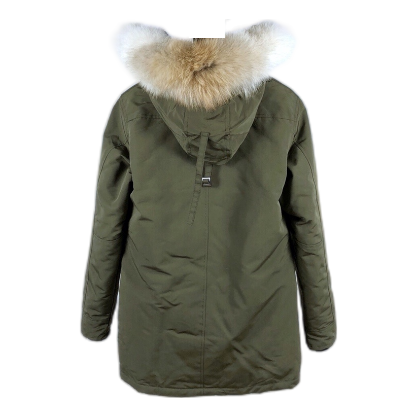 Canada Goose Chateau Fur-Trim Parka – Military Green 625-Fill Down Coyote Fur Hood