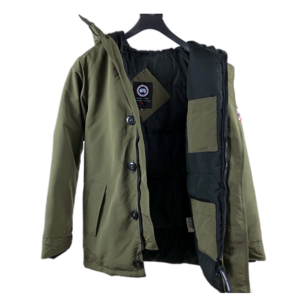 Canada Goose Chateau Fur-Trim Parka – Military Green 625-Fill Down Coyote Fur Hood
