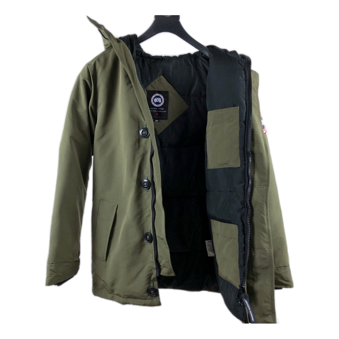 Canada Goose Chateau Fur-Trim Parka – Military Green 625-Fill Down Coyote Fur Hood