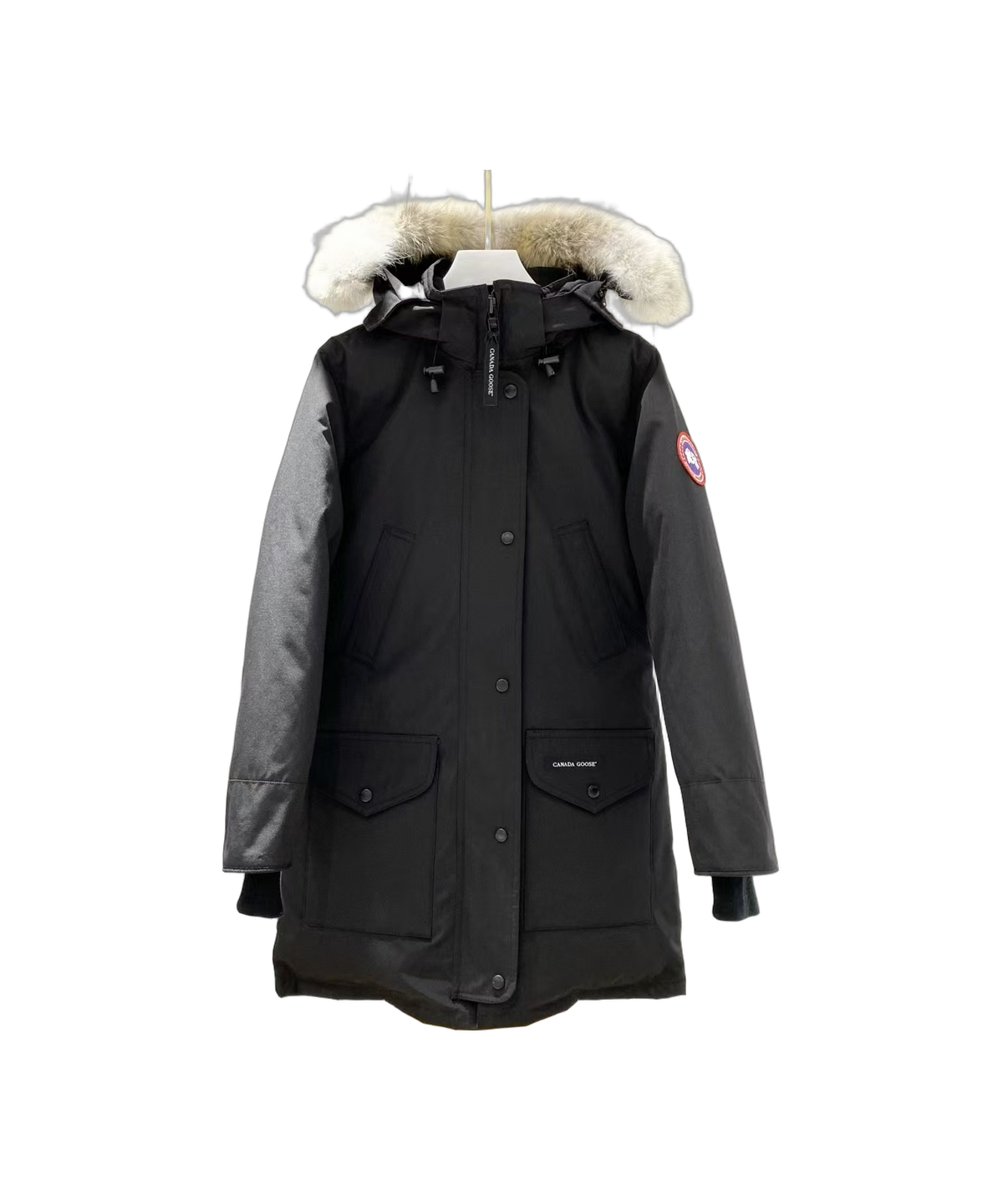 Canada Goose Women’s Trillium Fur-Trim Parka – 625-Fill Down Coyote Fur Hood Women’s Fit