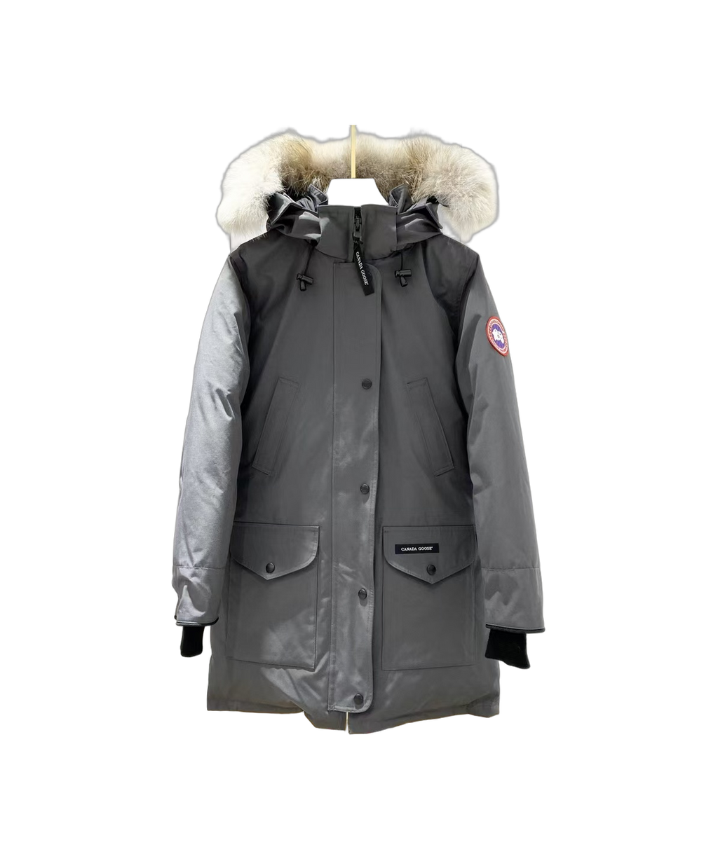 Canada Goose Women’s Trillium Fur-Trim Parka – Coyote Fur Hood Arctic-Tech Shell Buy Once Wear Forever