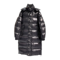 Moncler Hanoverian Glossy Hooded Long Puffer Coat – High-Shine Premium Down
