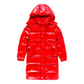 Moncler Hanoverian Glossy Hooded Long Puffer Coat – Red Premium Down