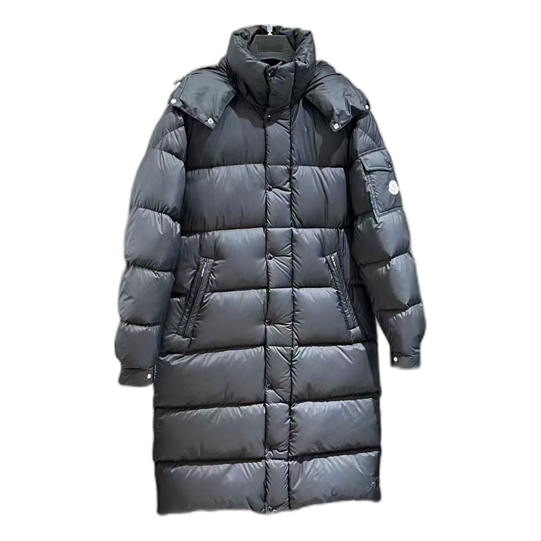 Moncler Hanoverian Hooded Long Puffer Coat – Black Full Coverage