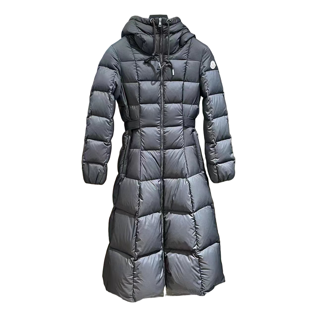 Moncler Faucon Hooded Long Puffer Coat – Black Long Hooded Coat Premium Down