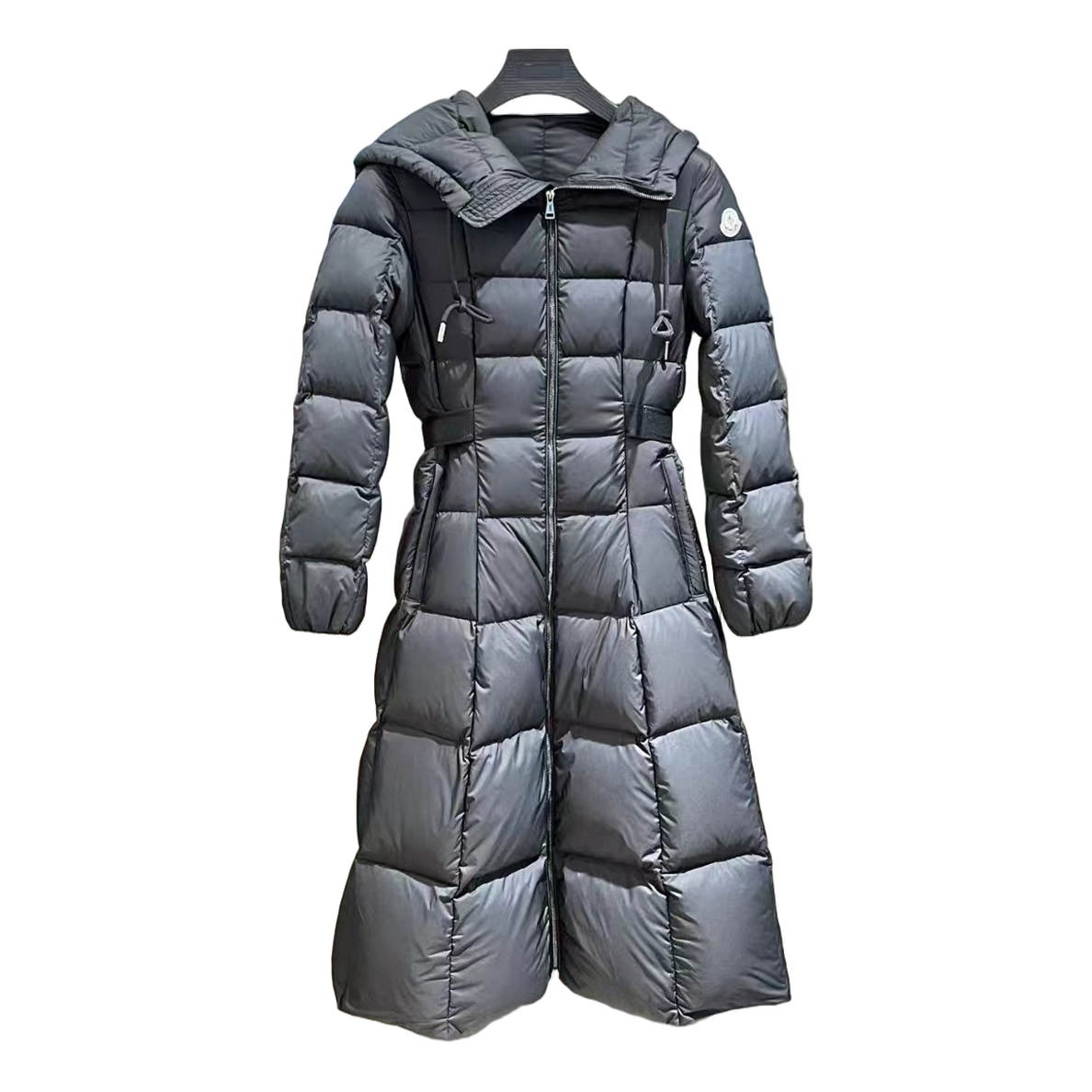 Moncler Faucon Hooded Long Puffer Coat – Black Long Hooded Coat Premium Down