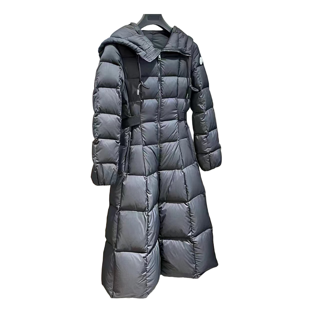 Moncler Faucon Hooded Long Puffer Coat – Black Long Hooded Coat Premium Down
