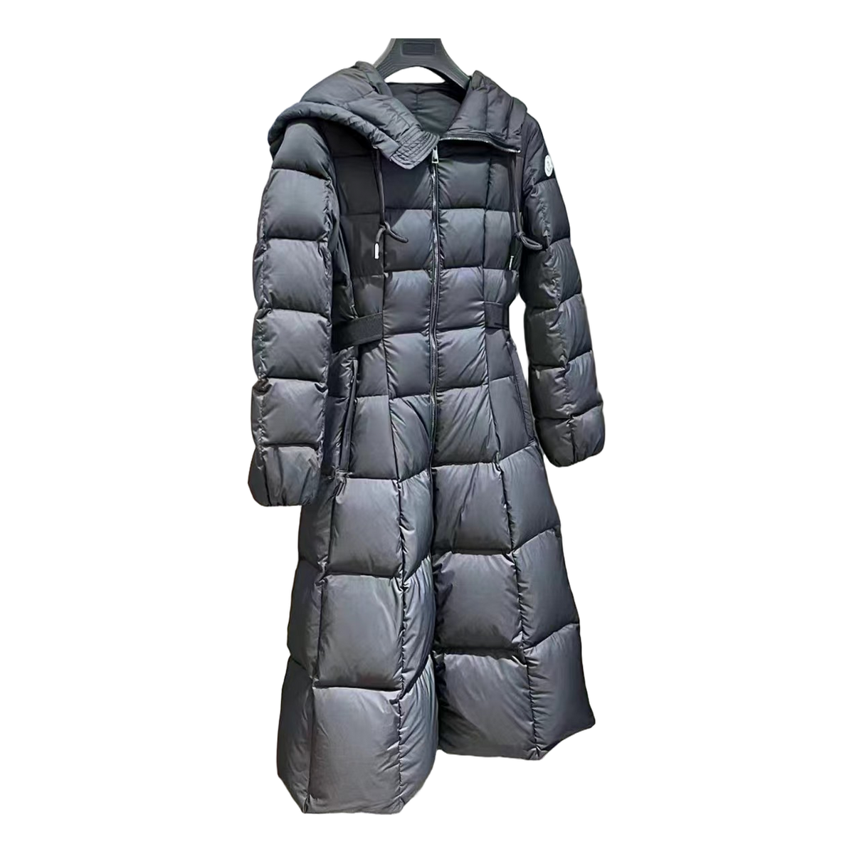 Moncler Faucon Hooded Long Puffer Coat – Black Long Hooded Coat Premium Down
