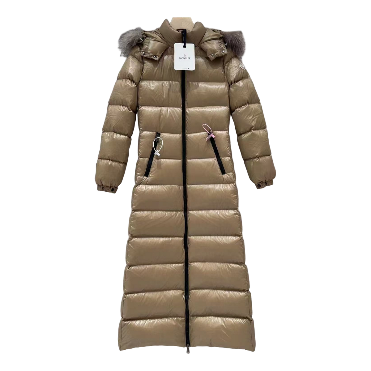 Moncler Hudson Fur-Trim Long Puffer Coat – Premium Down Opulent