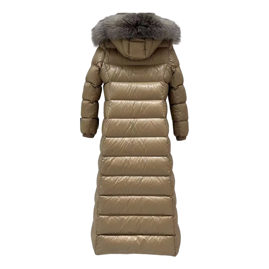 Moncler Hudson Fur-Trim Long Puffer Coat – Premium Down Opulent