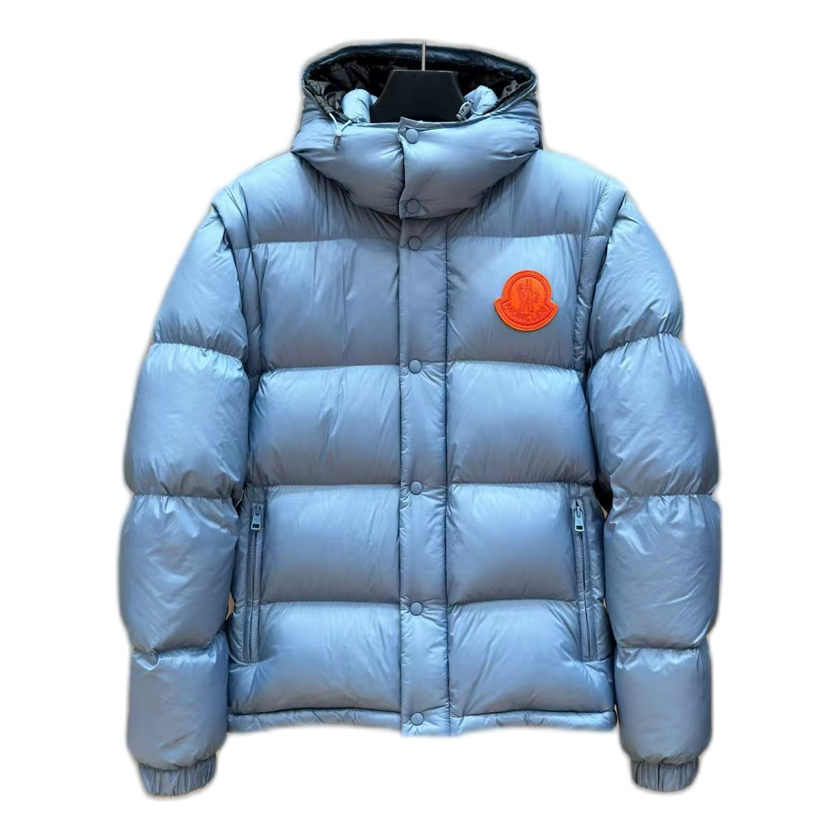 Moncler Oversized Chest-Badge Hooded Puffer Jacket – Premium Down
