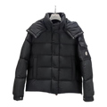 Moncler Maya Matte Hooded Puffer Jacket – Black Iconic Style