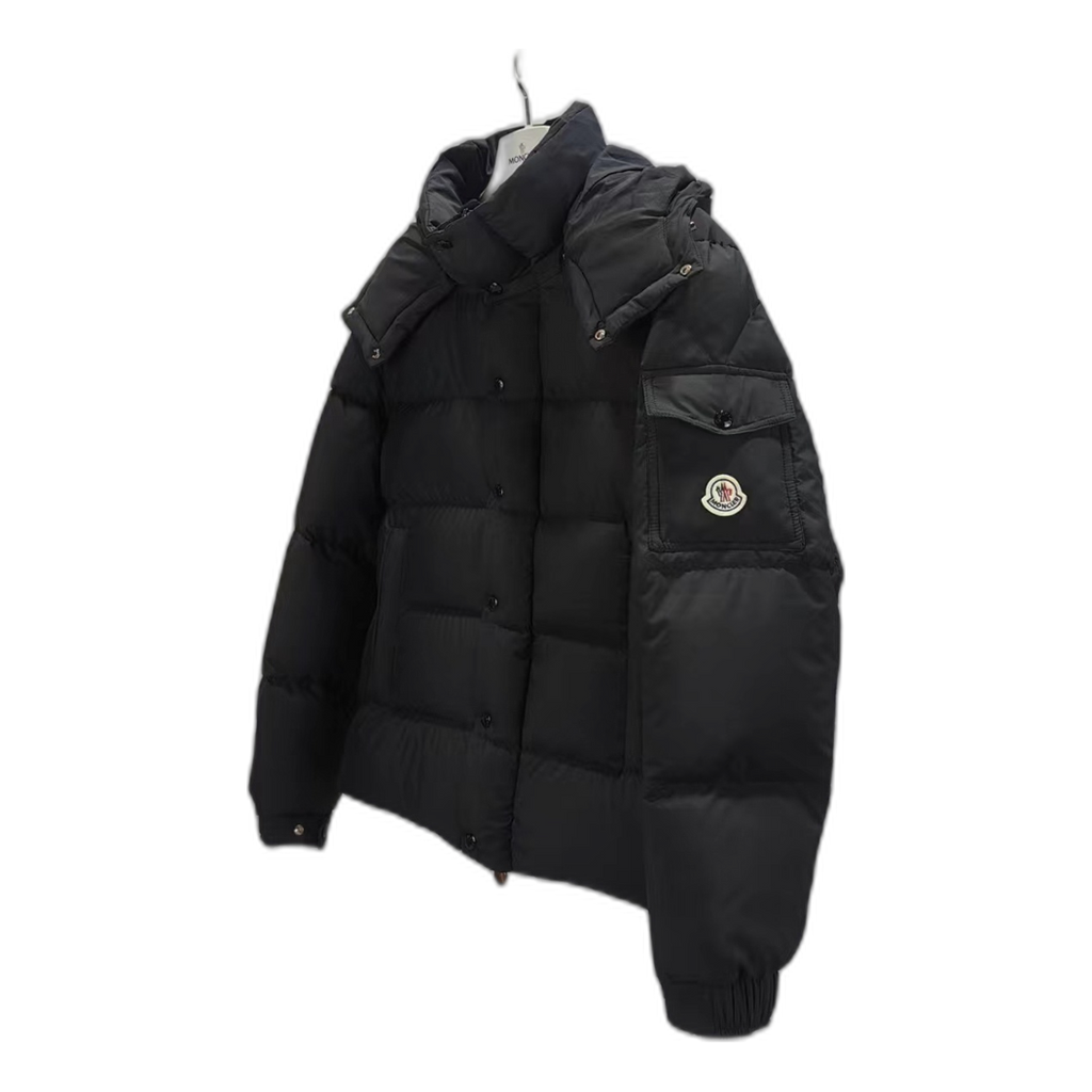 Moncler Maya Matte Hooded Puffer Jacket – Black Iconic Style