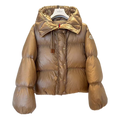 Moncler Borey Hooded Puffer Jacket – Bronze Structured Hood Premium Down Burnished Luxury