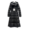 Moncler Fitted Long Hooded Puffer Coat – Black Fitted Long Coat Premium Down