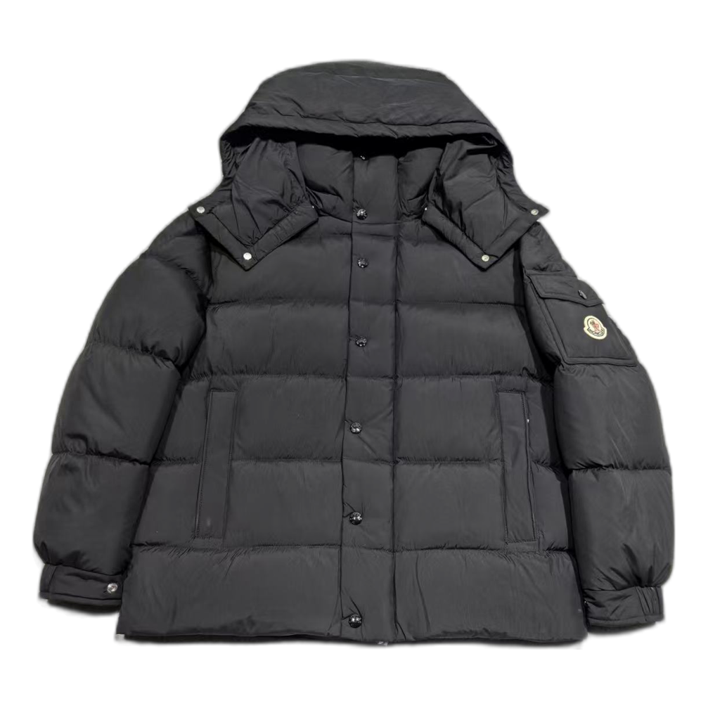 Moncler Matte Snap-Front Hooded Puffer Jacket – Premium Down