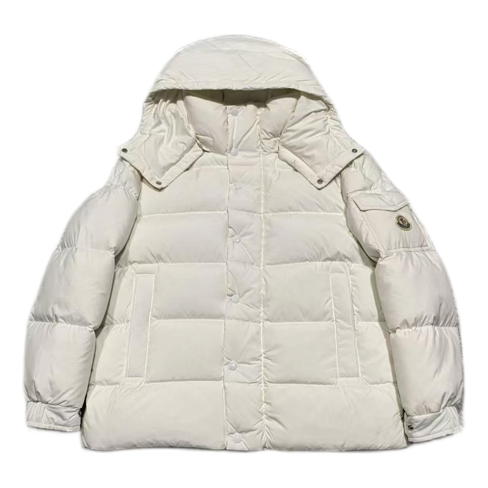 Moncler Matte Snap-Front Hooded Puffer Jacket – Luxury Down