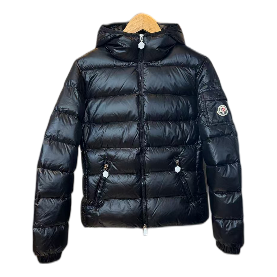 Moncler Gles Glossy Hooded Puffer Jacket – High-Shine Premium Down