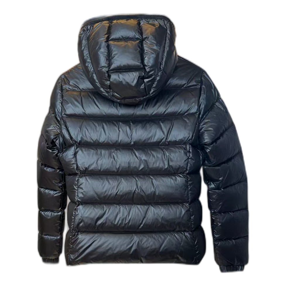 Moncler Gles Glossy Hooded Puffer Jacket – High-Shine Premium Down