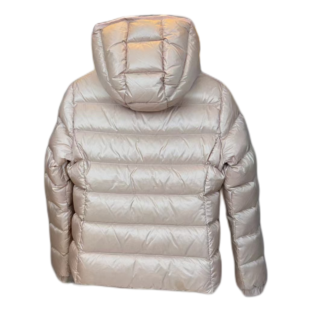 Moncler Gles Glossy Hooded Puffer Jacket – Light-Catching Shell Premium Down