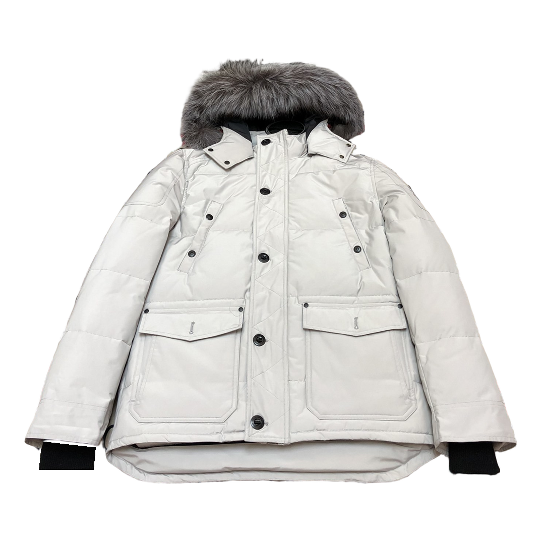 Moose Knuckles Four-Pocket Fur-Trim Hooded Puffer Jacket – Canadian Down