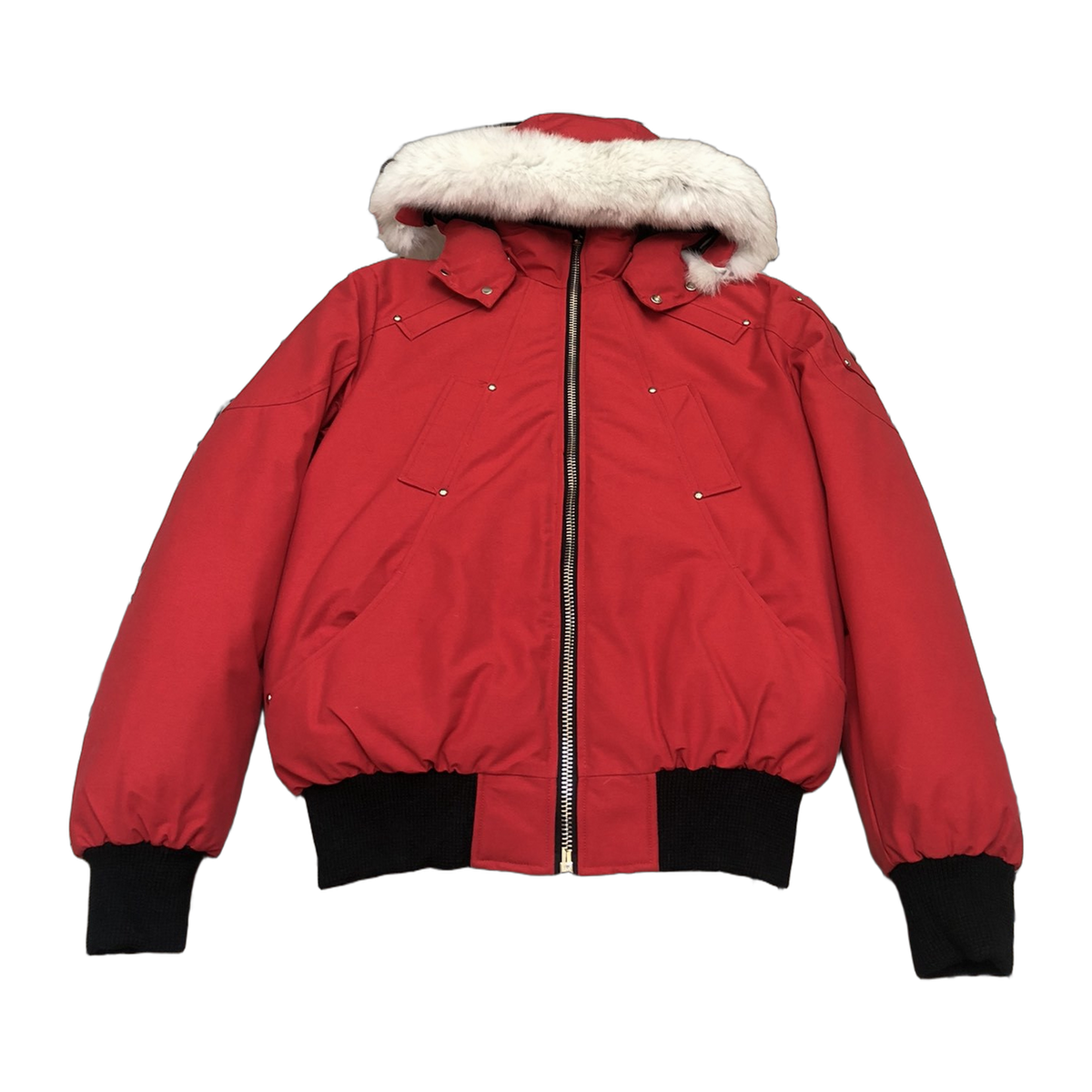 Moose Knuckles Men's Original Ballistic Shearling-Trim Bomber – Black