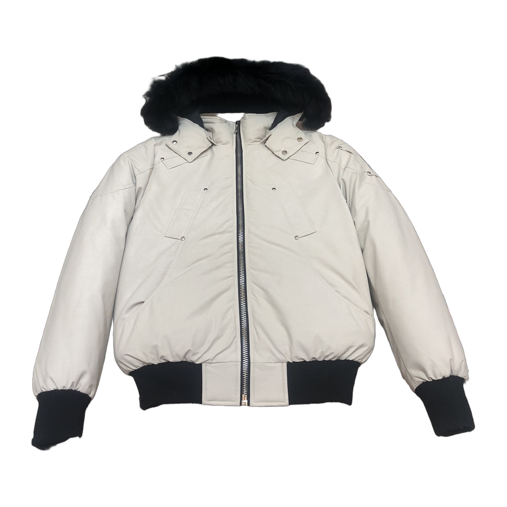 Moose Knuckles Men's Ballistic Shearling-Trim Bomber – Black Luxury Edition