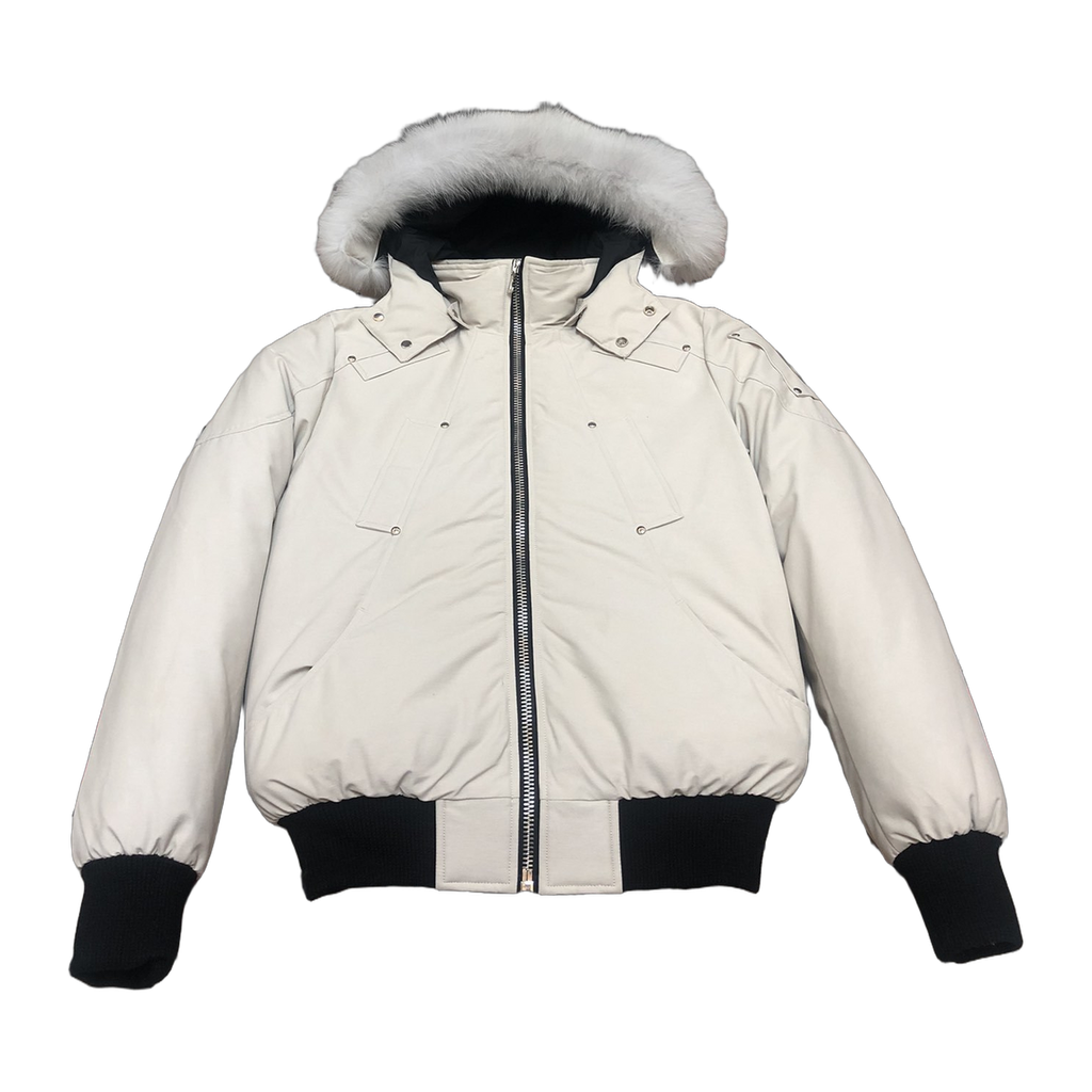 Moose Knuckles Men's Ballistic Shearling-Trim Bomber – Black Luxury Edition