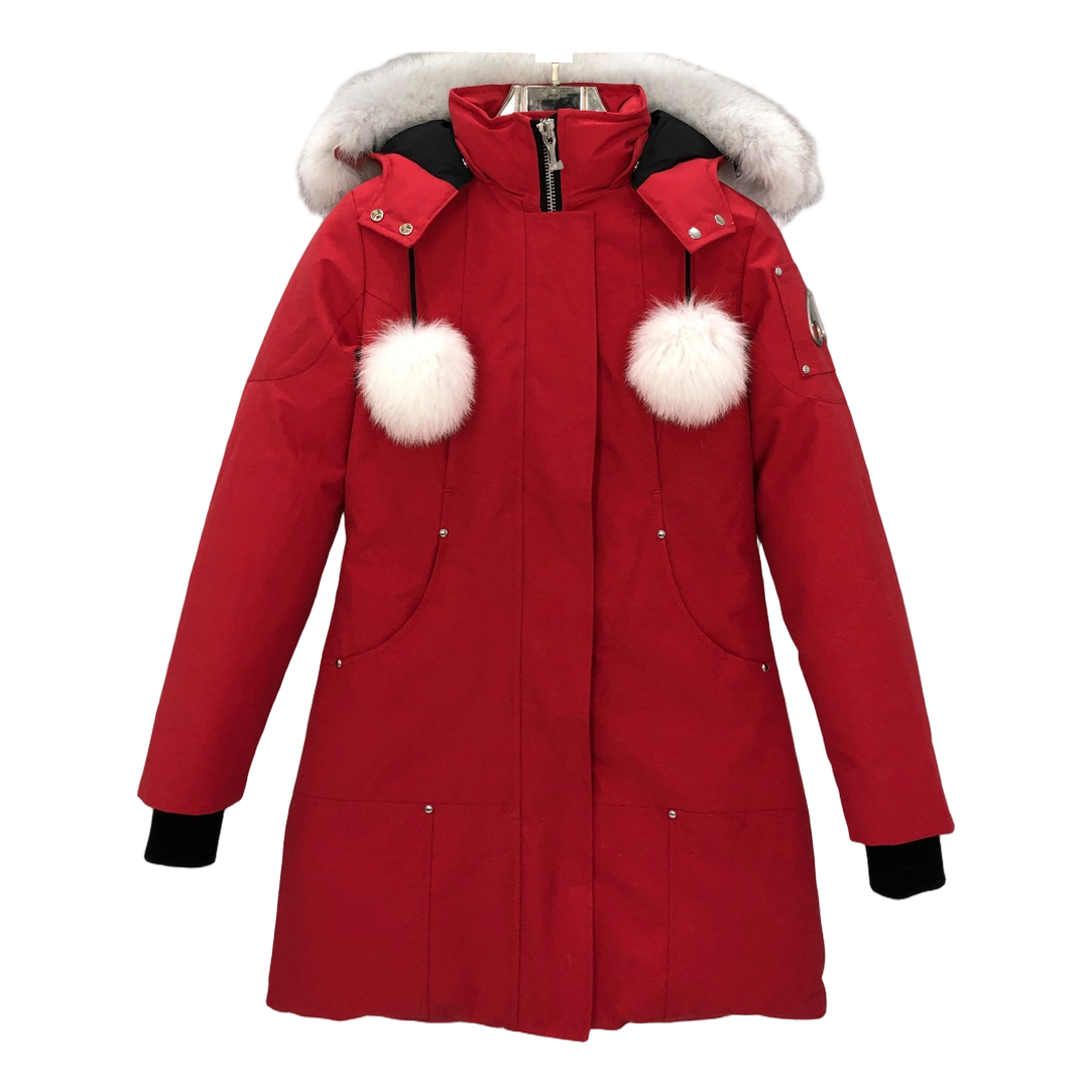 Moose Knuckles Stirling Pom-Pom Parka – White Fur Edition