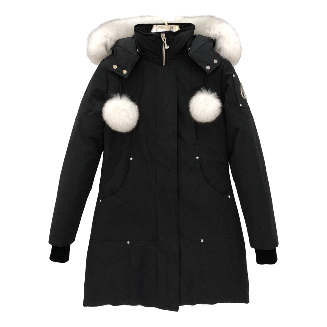Moose Knuckles Stirling Pom-Pom Parka – White Fur Trim Collection