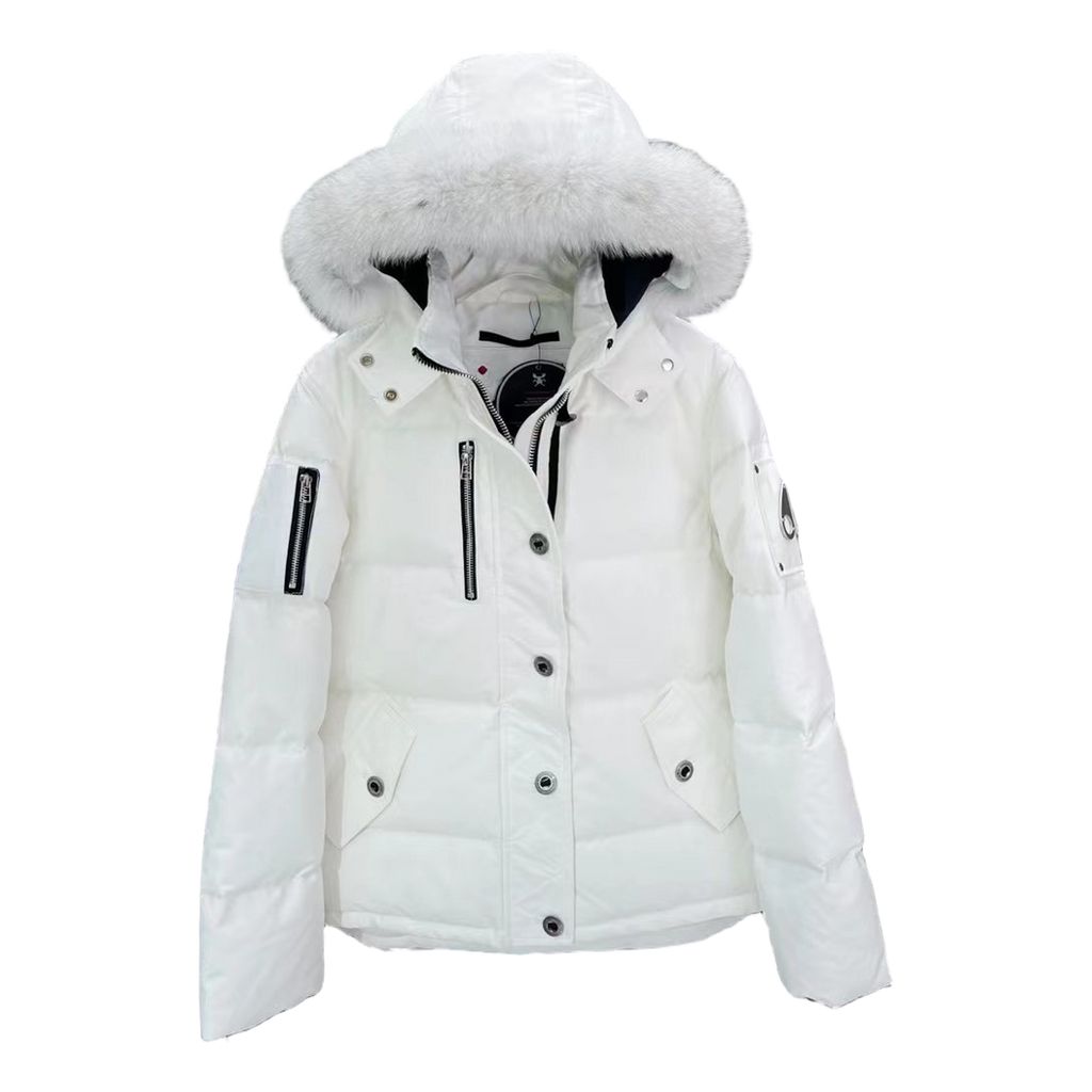Moose Knuckles Chest-Zip Fur-Trim Hooded Puffer Jacket – Canadian Down