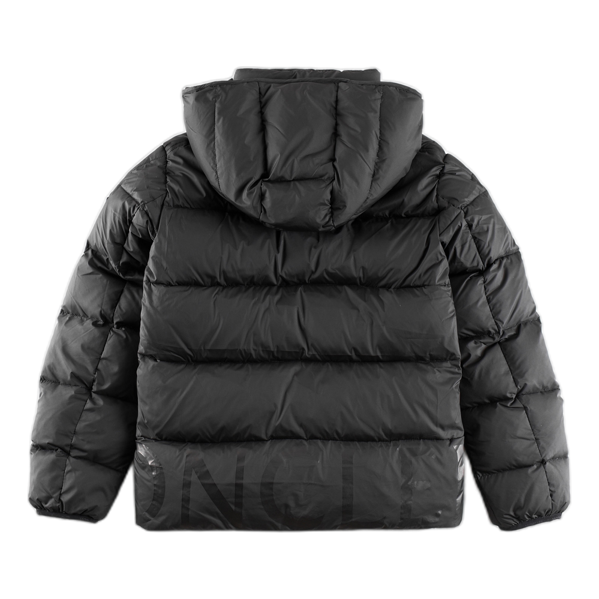 Moncler Contrast-Lined Logo-Hood Puffer Jacket – Black Logo Hood Contrast Lining Premium Down