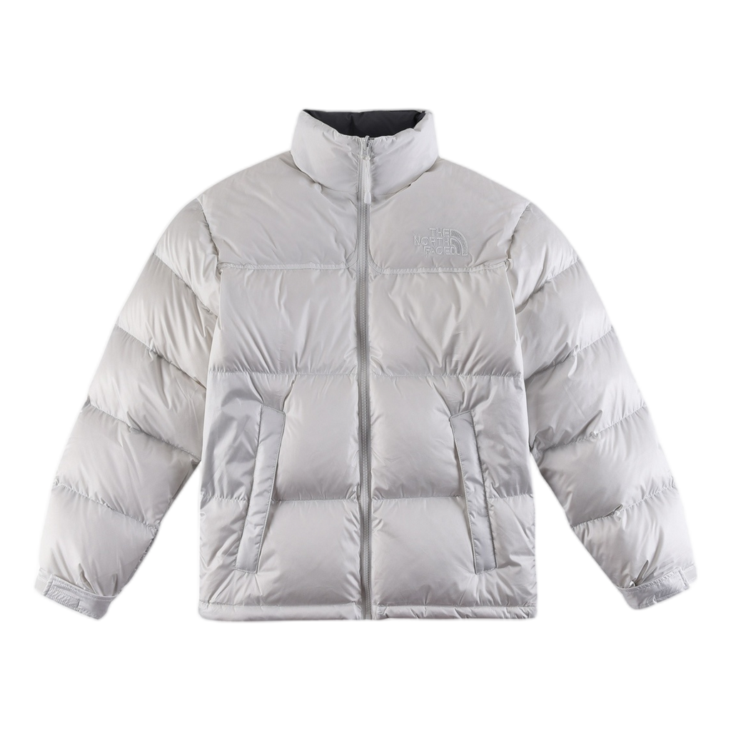 The North Face Contrast-Panel Stand-Collar Puffer Jacket – Two-Tone Winter Essential