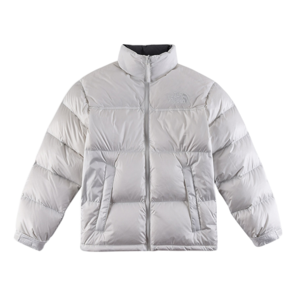 The North Face Contrast-Panel Stand-Collar Puffer Jacket – Two-Tone Winter Essential