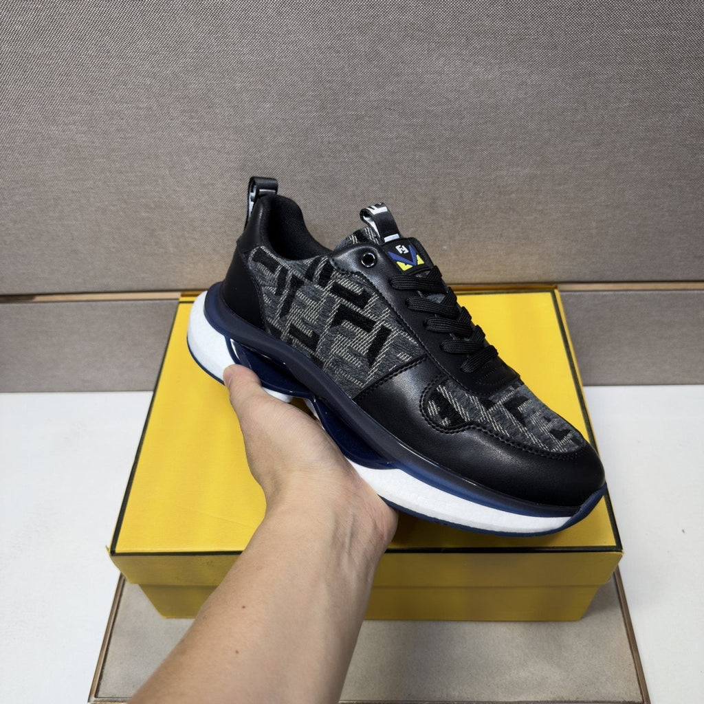 Fendi Men's Patterned Panel Sneakers